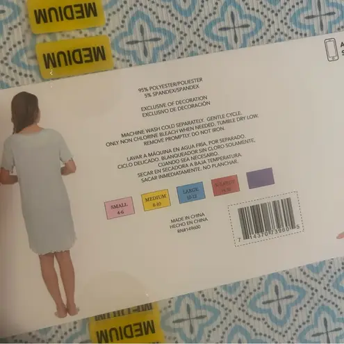 Flora Nikrooz Short Sleeve Sleep Dress Soft Comfortable Women Size Medium NWT