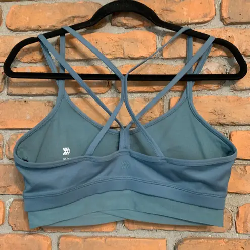 All In Motion All‎ in Motion Women's V-Neck Strappy Padded Low Impact Sports Bra Teal Size M