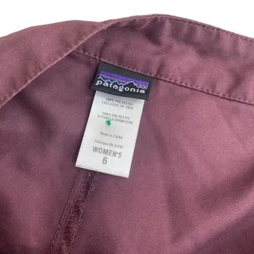 Patagonia  skort maroon burgundy size zip size 6