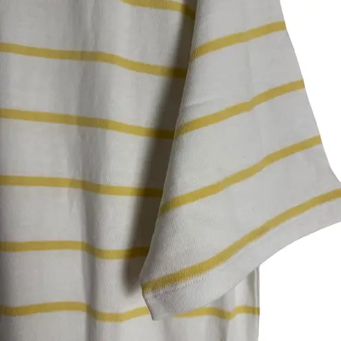 AYR The Heavy O Semester Stripe Parachute White Yellow Short Sleeve Crew Tee XL