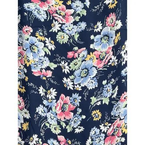 Ralph Lauren Lauren  Palm Beach Navy Floral Cottagecore Maxi Skirt NWT 10