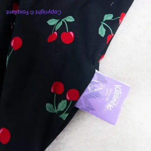 City Chic New! Cherry Desire Dress - black red, women plus size 22