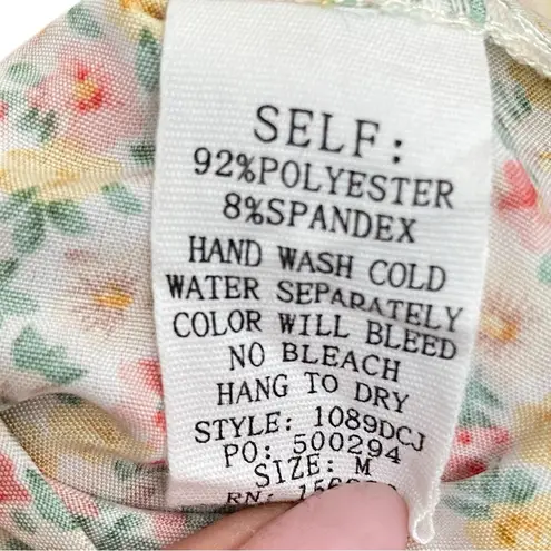 Carly Jean Los Angeles Floral Tiered Puff Sleeve Maxi Dress By Size Medium