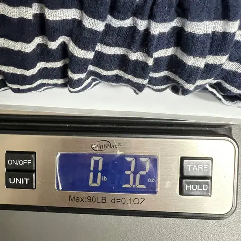 J. Crew 3/4 Sleeve Striped Navy Blue & White Scoop Neck Women's Top Size XXS