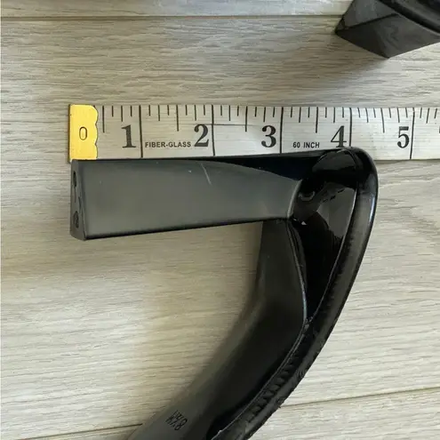 Via Spiga Heels slip on open toed womens Black (size 8.5) chic minimalist party