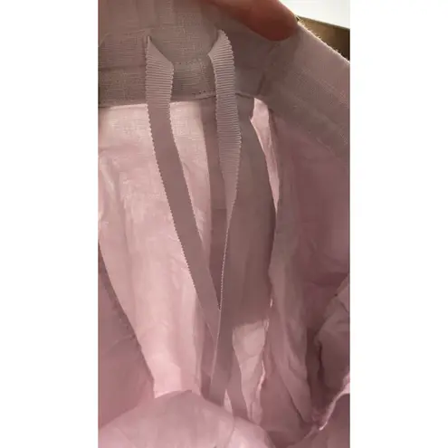 COS Straight-Leg Tailored Linen Pants Lilac Purple Women's 4 Casual Pull On