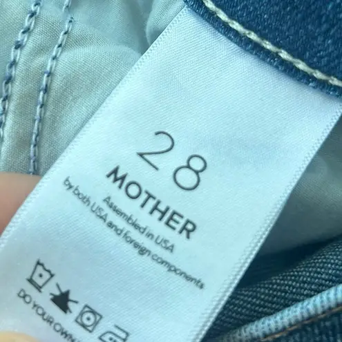 MOTHER The Insider Crop Step Fray Jeans in Sweet and Sassy Size 28 Blue