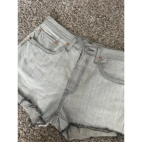 Levi's Levi’s 501 Premium Denim Original Shorts Jean Cut Off Hidden Button Fly Gray 32 - Image 5