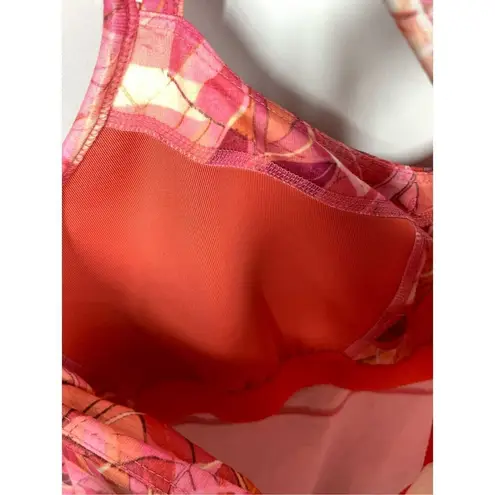 Marmot Women's Geometric Sleeveless Shelf Bra Racerback Taryn Dress Red Orange M