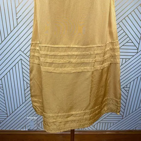 Marc Jacobs  Mustard Yellow Silk‎ Ruffle Dress