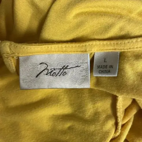 Womens Mustard Pintuck Sleeveless Tie back Blouse Top Shirt Size Large Gold