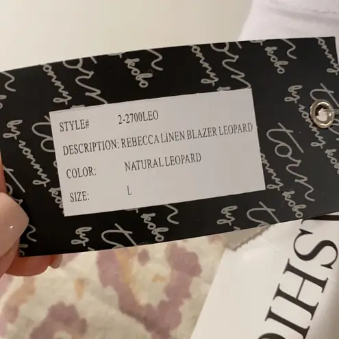 Torn By Ronny Kobo Rebecca Natural Leopard Blazer