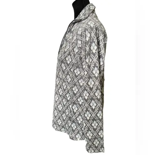 Woolrich Argyle Ombre Diamond Fleece Zip Up Base Layer Gorpcore Outdoor Jacket