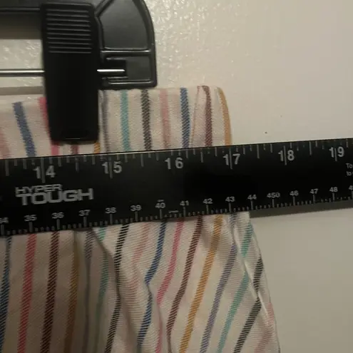 Lane Bryant  Size 14 -16 Striped Multicolor Button‎ Front  Midi Skirt NWT