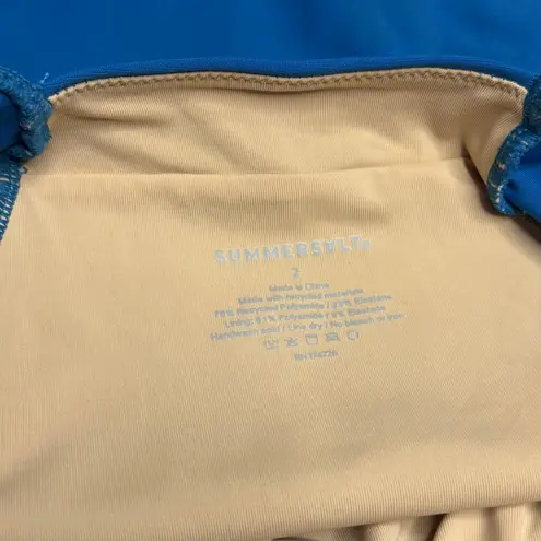 Summersalt Back Flip One Piece V Neck Cobalt, Aqua Swimsuit 2