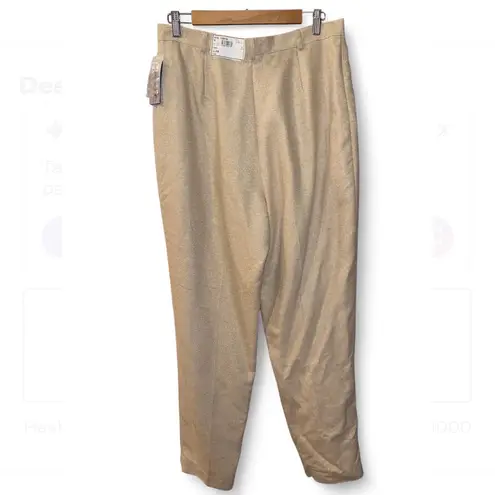 Austin Reed Women's Tan wool silk Trousers vintage pants slacks 16