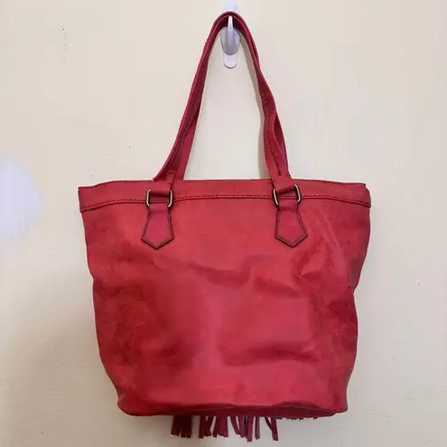 NWT Dolce Vita‎ Vegan Suede Leather Callum Tote Handbag Red Anthropologie