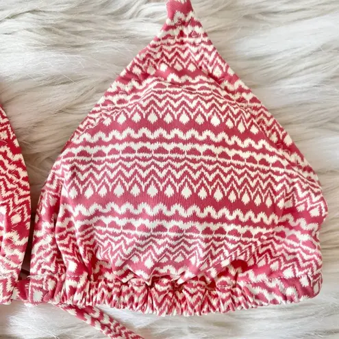 Eberjay Eberjey Pink White Tribal Strappy Bikini Top Sz M