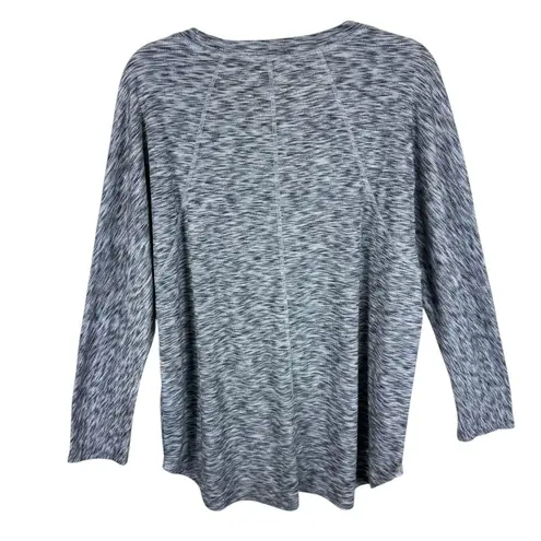Lisa Rinna Collection Gray Heather Thermal Dolman Sleeve Round Neck Top Size L Size L