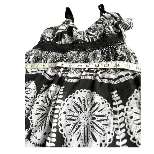 Alyn Paige Black and White Maxi Sundress with Spaghetti Straps