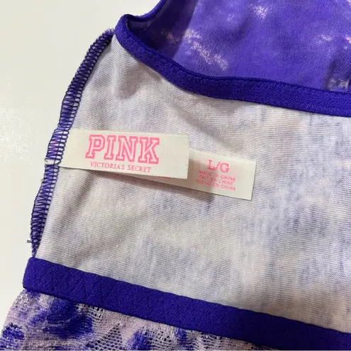 PINK - Victoria's Secret  Lace Trim Purple Tie Dye Bralette