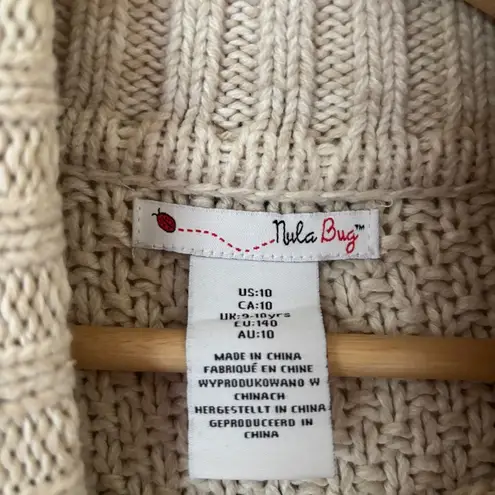 Chunky knit turtleneck sweater vest Tan Size L