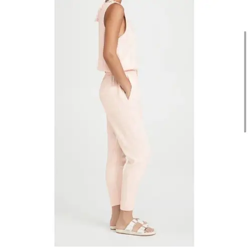 Ramy Brook NEW! Powder Pink Ray Jumpsuit Fringe Neckline Ankle Cuffs Size XS