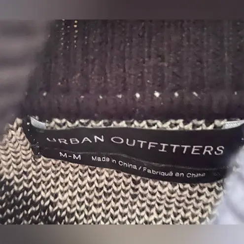 Urban Outfitters  Black & Cream Geometric Print Oversized Knit Turtleneck M Fall