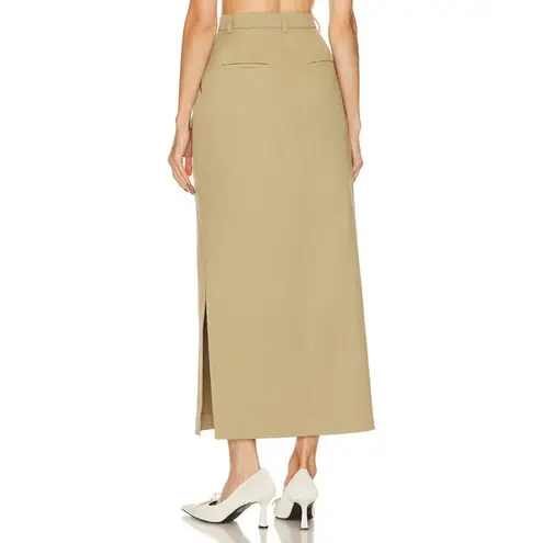 NANUSHKA Edena Skirt in Pebble Large New Womens Long Maxi Chinos Khaki Tan