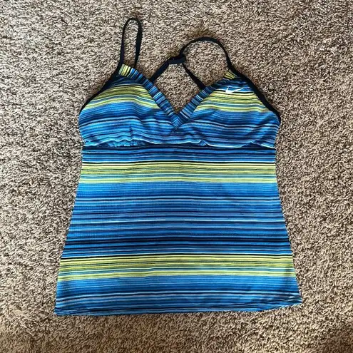 Nike  striped tankini top