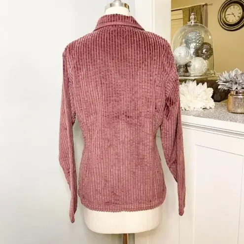 Woolrich Pink Corduroy Zip Front Jacket Hazelberry Small Nwt