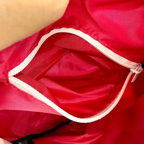 KAVU Rope Sling Bag Polka Dot Gray Pink Teal Shoulder Backpack Purse 0100460