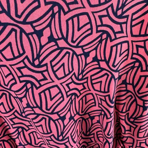 Motherhood Maternity Navy Blue Pink Short Sleeve Jersey Knit Wrap Dress Size S