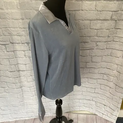 Sarah spencer intimates women M velour luxury pajama set blue M