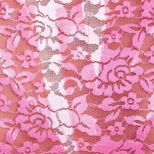 Collina Strada Sequin Cardio Lace Shrunken T-shirt Hot Pink Butterflies size S