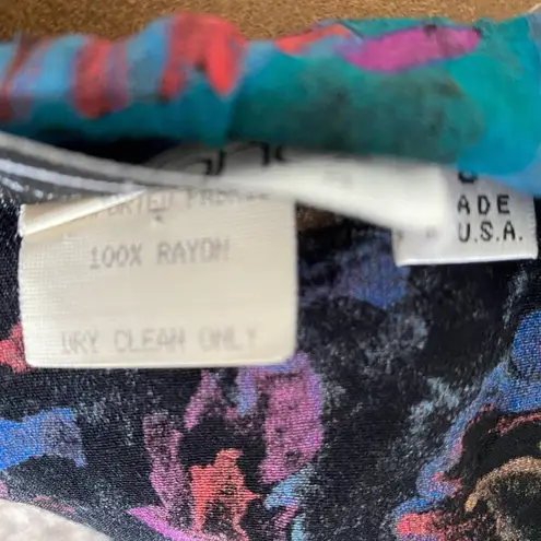 Karen Kane sz 8 Vintage 90s abstract faux wrap skirt