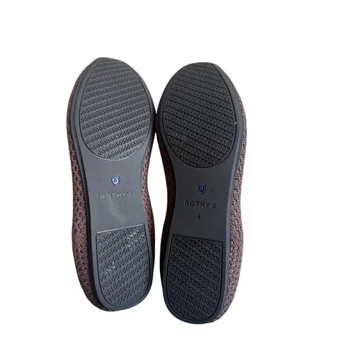 Rothy's Max Square Ballet Flats in Maple (Mocha Mousse Color) Micro Check Size 8 Brown