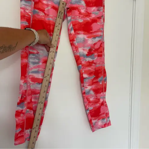 Tahari Sport Vibrant Pink Patterned Activewear Leggings Women’s Size Medium
