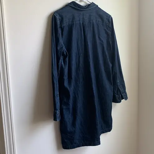 Denim & Supply Ralph Lauren Lace Up Denim Mini Dress (M) Dark Wash 100% Cotton Blue Size M