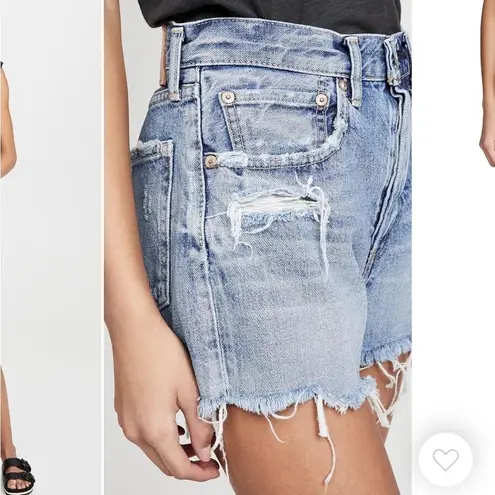 Moussy Vintage Chester Denim Jean Shorts in Blue Size 29