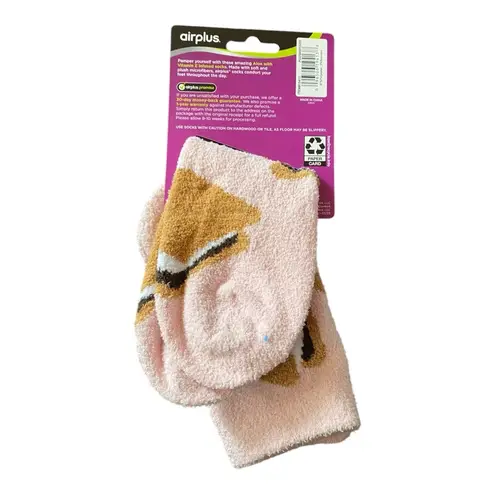 Women's Airplus Aloe Infused Socks Pink SMORE Fuzzy Winter Warm NEW