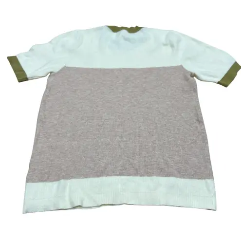 Polagram Lucy Avenue Women's Color Block Short Sleeve Pullover Sweater Size L