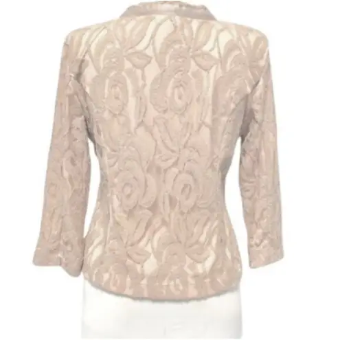 love on a hanger Short Dressy Lace Blazer 3/4 Sleeve Size M Pink Mother of Bride