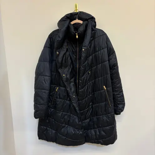 Barbour Coat Orchy Hooded Quilted Navy Winter Puffer Coat Women’s Plus Size 1X