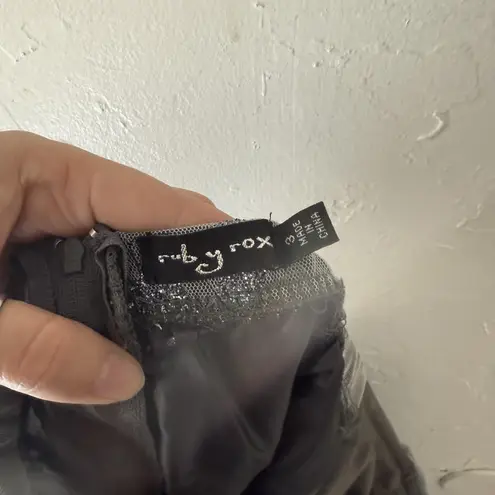 Ruby Rox Dress Y2k 3 Silver Black Straples Glitter Party Fairy Grunge Whimsigoth