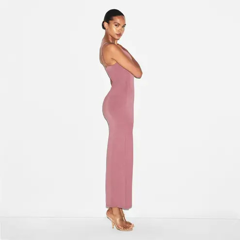 SKIMS SMOOTHLAYER SCOOP NECK LONG DRESS, Size X-Small, $98