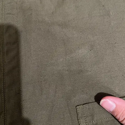 Ulla Johnson Marcelle Olive Cotton Twill Tunic Ruffle Dress 2