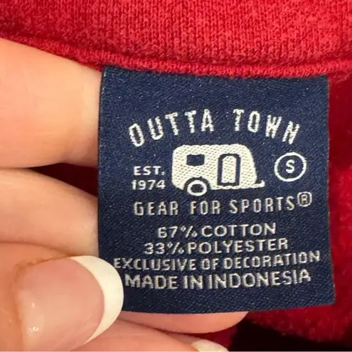 Gear for Sports Retro Wisconsin Badgers Red Quarter Zip Sweatshirt Relax Fit S Collegiate Bucky