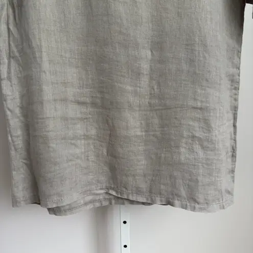 Alessia Pacini 100% Linen Tunic Dress size M Made in Italy Casual Minimalist Gray Size M
