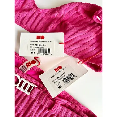 Solid & Striped NWT The Rachel Belt Top & Bottom Set Solid Rib Orchid Women's M
